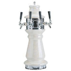 Thumbnail image #1 for Micro Matic USA CT500-4 Countertop Vienna 4-Faucet Air-Cooled Ceramic Draft Beer Tower with Brass-Body Faucets