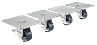 Krowne Royal Series Plate Caster Set of 4 with Brake, 4 x 5 Plate, 2-Inch Wheel