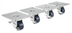 Thumbnail image #1 for Krowne Royal Series Plate Caster Set of 4 with Brake, 4 x 5 Plate, 2-Inch Wheel