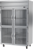 Thumbnail image #1 for Beverage-Air Horizon Series Two-Section Reach-In Refrigerator with 4 Half Glass Doors, 46.88 Cu. Ft., Top-Mounted Self-Contained