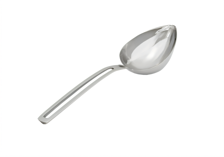 Product image #1 for Vollrath Miramar Contemporary 6 oz (3/4 Cup) Solid Oval Bowl Serving Spoon, Stainless Steel, 12.82 Inches