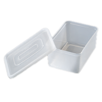 Carlisle Polypropylene Condiment Container with Acrylic Lid, 1-1/4 Pint, White