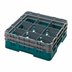 Thumbnail image #2 for Cambro Camrack® Full-Size 9-Compartment Glass Rack with 2 Extenders, Teal
