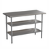 Thumbnail image #1 for Flash Furniture Hogan 48-Inch x 24-Inch 18-Gauge Stainless Steel Work Table with 2 Undershelves