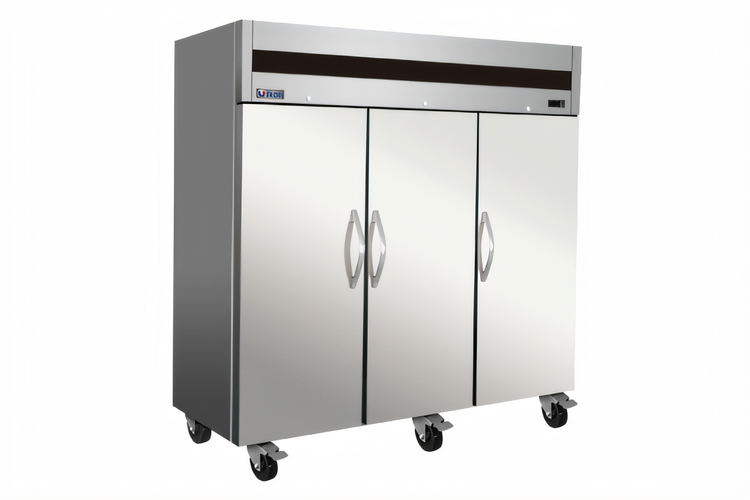 Product image #1 for IKON Refrigeration Three-Section Reach-In Freezer, 72 Cu. Ft., Top-Mount Self-Contained, Dual Voltage, Stainless Steel