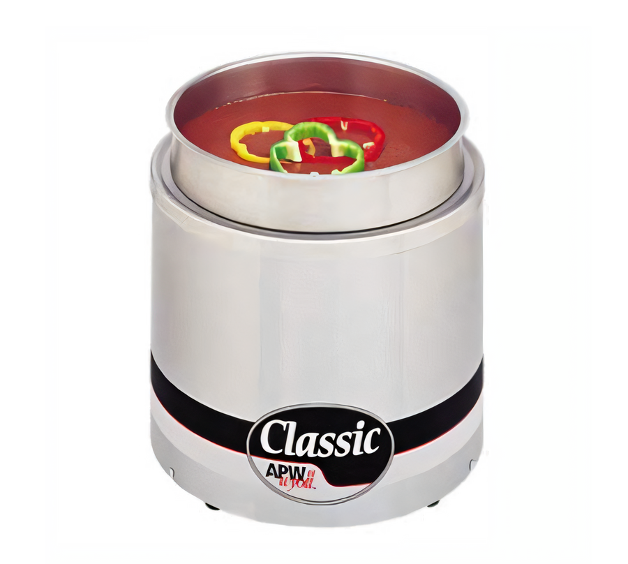 Product image #1 for APW Wyott RCW-11 Round Countertop Electric Food Pan Warmer/Rethermalizer, 11 Qt.