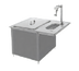 Thumbnail image #1 for Drop-In Stainless Steel Ice & Water Unit with 44 lb Insulated Ice Chest