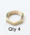 Thumbnail image #1 for Brass Faucet Lock Nuts, 1/2-14NPSL