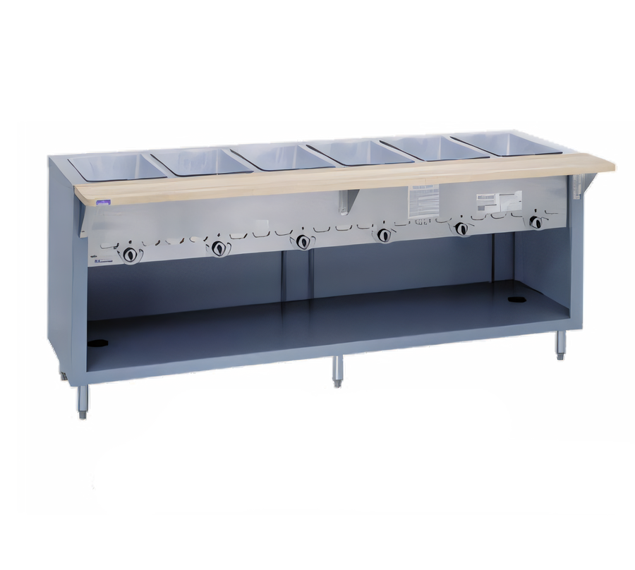 Product image #1 for Thurmaduke G-4-CBPG 4-Pan Dry Heat Gas Steamtable Unit with Paint Grip Steel Base