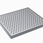 Thumbnail image #1 for Krowne KDT-8X9S Beverage Drip Tray, 9"W x 8"D x 3/4"H, Brushed Stainless Steel
