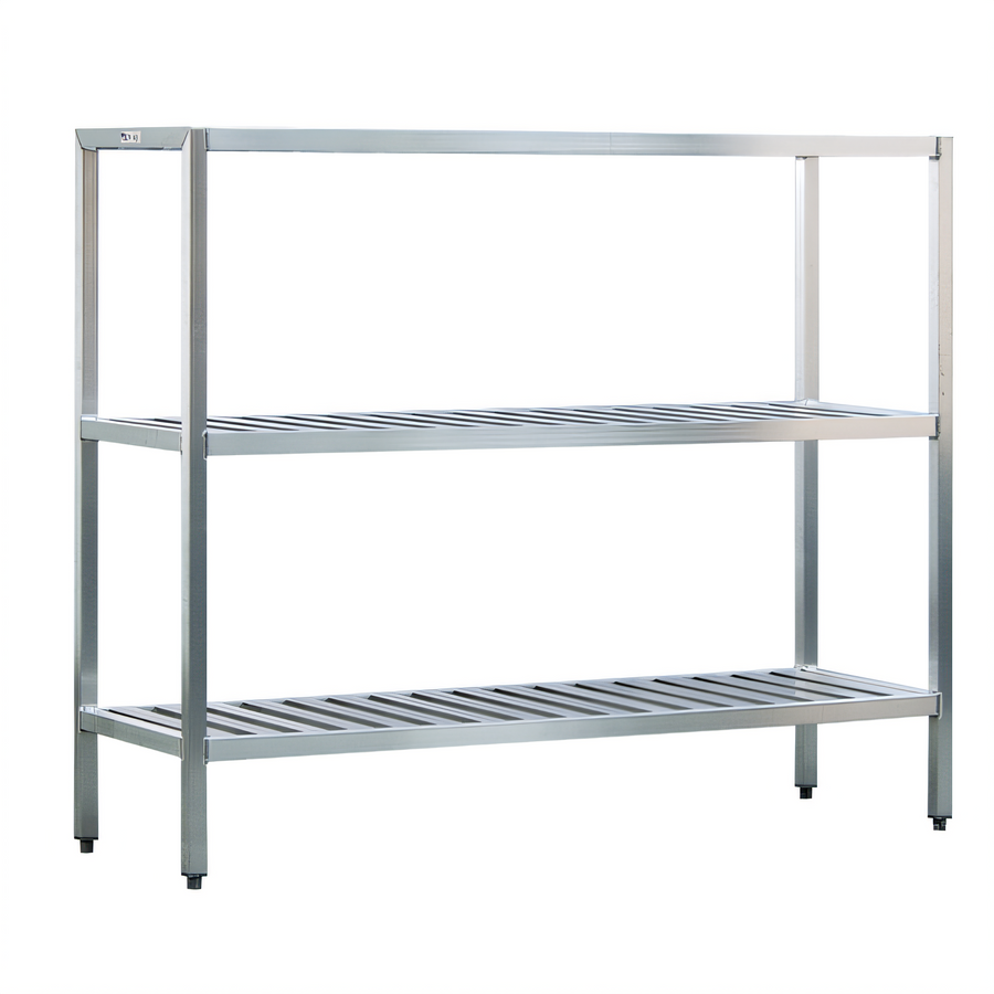 Product image #1 for New Age 1041TB T-Bar Series 3-Tier Cantilevered Aluminum Shelving Unit