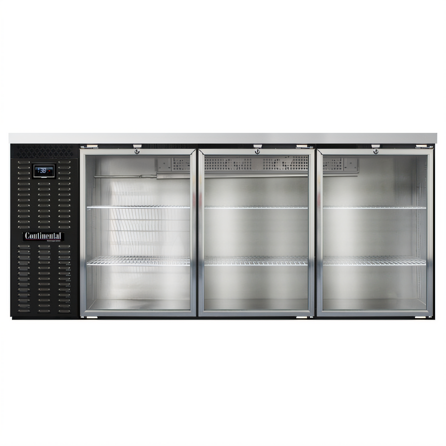 Product image #1 for Continental Refrigerator BB79NGD 79" 3-Glass Door Back Bar Display Cooler