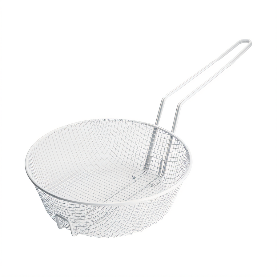 Product image #1 for Winco 10-Inch Round Medium Mesh Breading Basket with White Plastic Coating