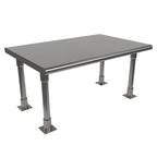 Thumbnail image #1 for BK Resources BK-OSS-2436BN Single Table-Mount Stainless Steel Bullnose Overshelf, 36 in. W x 24 in. D, 16 Gauge
