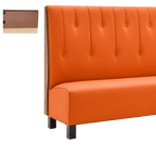 Thumbnail image #1 for ATSMFG ATS AT&S-ASWB-K48-RD GR6 Kevin Wall Booth, 48" high, Raindrop back, removable sinuous spring seat with connecting links, upholstered, heavy