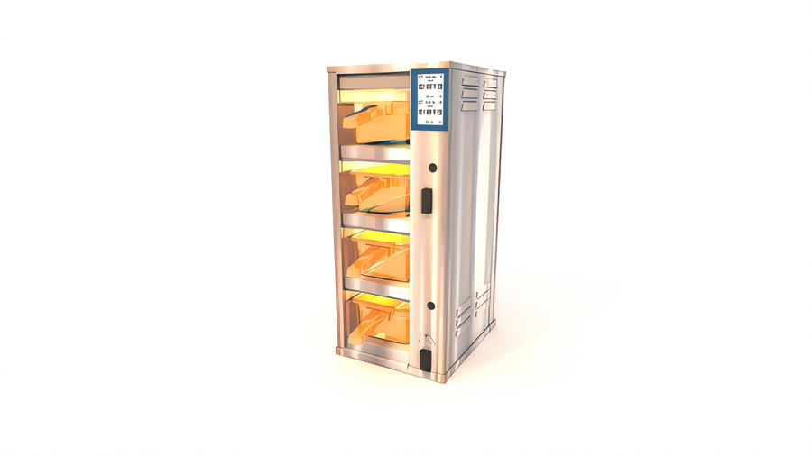 Product image #1 for Duke ReadyFlex RFHU-41-4 4-Compartment Narrow Hot Holding Cabinet with Touchscreen Controls