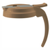 Thumbnail image #1 for Tan Plastic Syrup Dispenser Lid with Stainless Steel Slide Cover for 32 oz. and 48 oz. Bottles