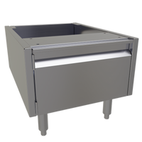 Glastender 18-Inch Wide Single-Door Stainless Steel Underbar Add-On Cabinet Base