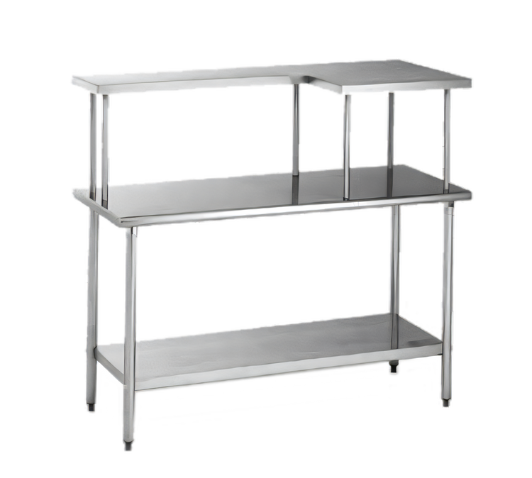Product image #1 for Eagle Group 60 Inch Table-Mounted Right-Side Microwave Shelf, 304 Stainless Steel