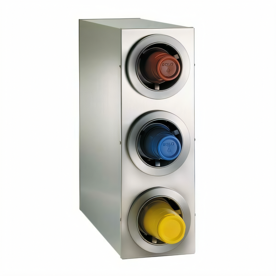 Product image #1 for Dispense-Rite Countertop Stainless Steel Cup Dispensing Cabinet with 3 Adjustable Dispensers