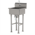 Thumbnail image #1 for Advance Tabco One-Station Freestanding Floor-Mounted Service Sink with Knee Valve and Gooseneck Spout, 20 x 19.5 Inch Bowl