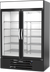 Thumbnail image #1 for Beverage-Air MarketMax 52-Inch Two-Section Reach-In Glass Door Refrigerated Merchandiser, Black, with Electronic Smart Lock