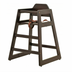 Thumbnail image #1 for Commercial Wood High Chair with Nylon Safety Harness, Mahogany Finish