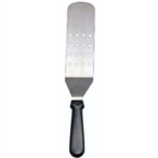 Thumbnail image #1 for Omcan USA 80022 Flexible Turner, 8-1/4" x 2-7/8" Perforated Stainless Steel Blade, Black Plastic Handle Case of 12