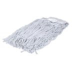 Thumbnail image #1 for CFS Brands Flo-Pac® 369074B00 Large #24 Wet Mop Head, 4-Ply Cut-End, White Rayon Yarn, 1-1/4-Inch Band Case of 12