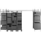 Thumbnail image #1 for Metro TOP-TRACK LTTA18C Stationary Intermediate Unit Kit for Track Shelving, 18-Inch Wide, Chrome Plated Posts, Hardware Included