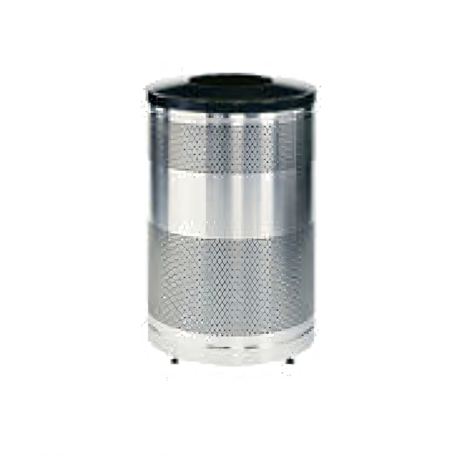 Product image #1 for Howard Classics 51 Gallon Stainless Steel Cans or Bottles Recycling Receptacle with Drop Top, Plastic Liner and Levelers