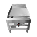 Thumbnail image #1 for Connerton CG-12-M Countertop Gas Griddle, 12 x 24 in Cooking Surface, 1 in Smooth Steel Plate, Manual Controls