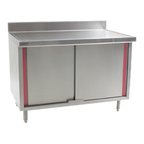 Thumbnail image #1 for Eagle Group Spec-Master CB2484SEM-BS 84-Inch Enclosed Stainless Steel Work Table, 14-Gauge 304 Top, 4-1/2-Inch Backsplash
