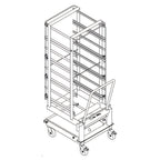 Thumbnail image #1 for Henny Penny MM216143 10-Level Crosswise EZ-In Stainless Steel Mobile Chicken Rack