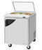 Thumbnail image #1 for Turbo Air Super Deluxe One-Section Glass Lid Sandwich/Salad Prep Table, 7 Cu. Ft., 1 Door