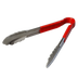 Thumbnail image #1 for Spectrum 9-1/2-Inch Stainless Steel Utility Tongs with Red Dura-Kool Vinyl Handle