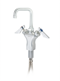 Krowne Diamond Series Commercial Deck-Mount Single-Hole Manual Faucet with 4 1/2-Inch Double Bend Spout