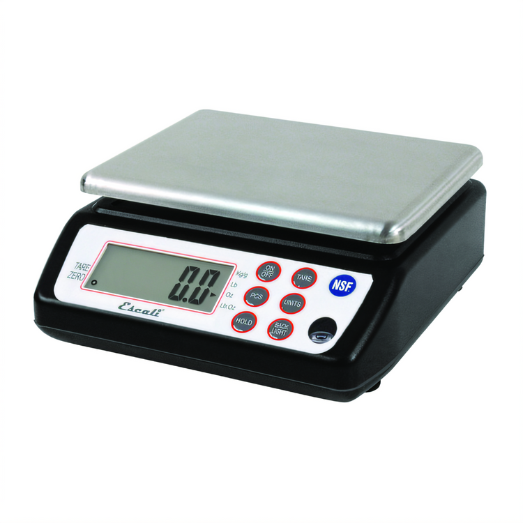 Product image #1 for San Jamar Square Professional Digital Portion Control Food Scale, 33 lb x 0.1 oz / 15 kg x 1 g, Black