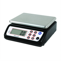 San Jamar Square Professional Digital Portion Control Food Scale, 33 lb x 0.1 oz / 15 kg x 1 g, Black