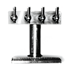 Thumbnail image #1 for Eagle Group Spec-Bar BT4S-DT Stainless Steel Countertop Beer Dispenser, 4 Faucets, Drip Tray, 16-Inch Height, Air Cooled
