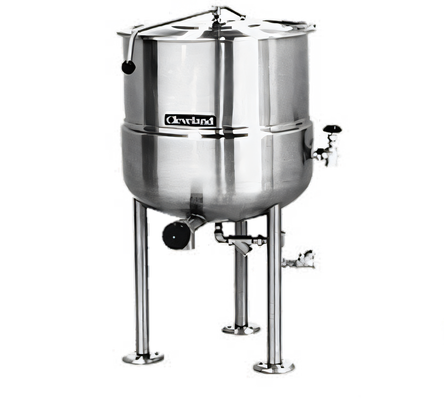 Product image #1 for Cleveland Range 200-Gallon Direct Steam Kettle with 2/3 Steam Jacket and Tri-Leg Base