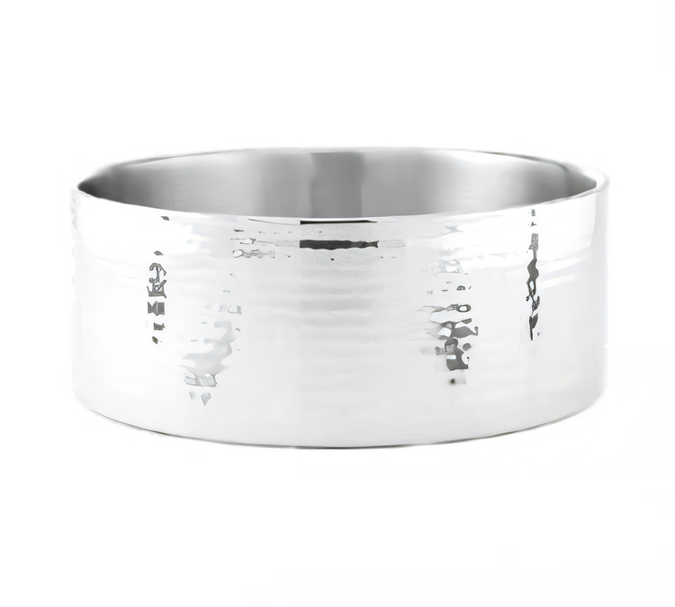 Product image #1 for American Metalcraft 220 oz. Hammered Stainless Steel Double Wall Serving Bowl, 12 Inch Round