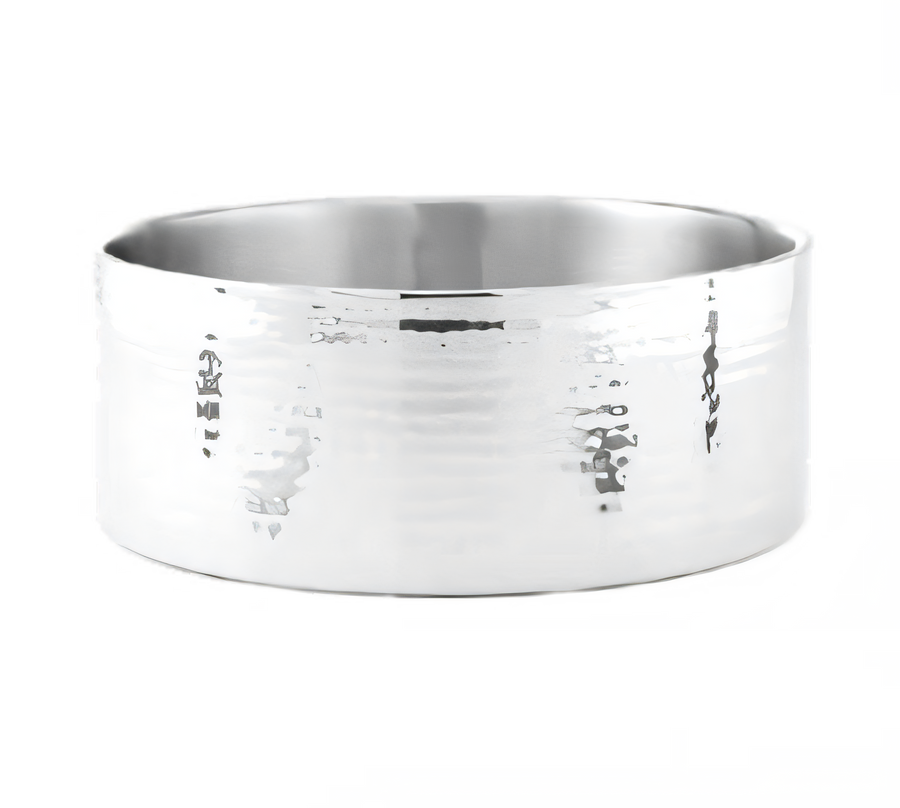 Product image #1 for American Metalcraft 220 oz. Hammered Stainless Steel Double Wall Serving Bowl, 12 Inch Round