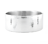 American Metalcraft 220 oz. Hammered Stainless Steel Double Wall Serving Bowl, 12 Inch Round