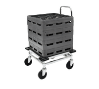 Metro Platform Single-Stack Cup and Glass Rack Dolly for 20 x 20 Racks, Aluminum