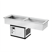 Atlas Metal WCML-4 Slim-Line Cold Food Drop-In Unit, 4-Pan, Self-Contained