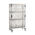 Thumbnail image #1 for Metro SlideSecure Mobile Stainless Steel Wire Security Cage with Sliding Doors and 2 Intermediate Shelves
