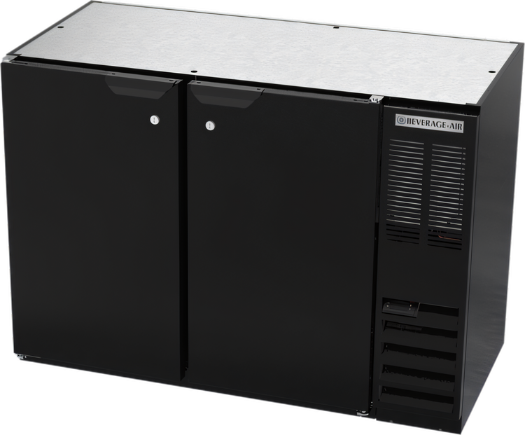 Product image #1 for Beverage Air BB48HC-B 48-Inch Two-Section Back Bar Refrigerator, Solid Doors, Self-Contained R290