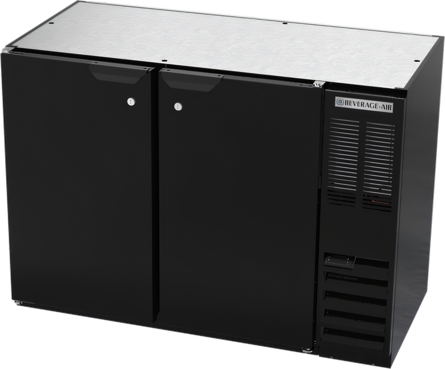 Product image #1 for Beverage Air BB48HC-B 48-Inch Two-Section Back Bar Refrigerator, Solid Doors, Self-Contained R290