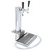 Thumbnail image #1 for Clamp-On 2-Faucet Countertop Draft Beer Tower with Chrome Finish and Stainless Steel Drip Tray